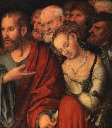 CRANACH, Lucas the Younger Christ and the Fallen Woman USA oil painting artist